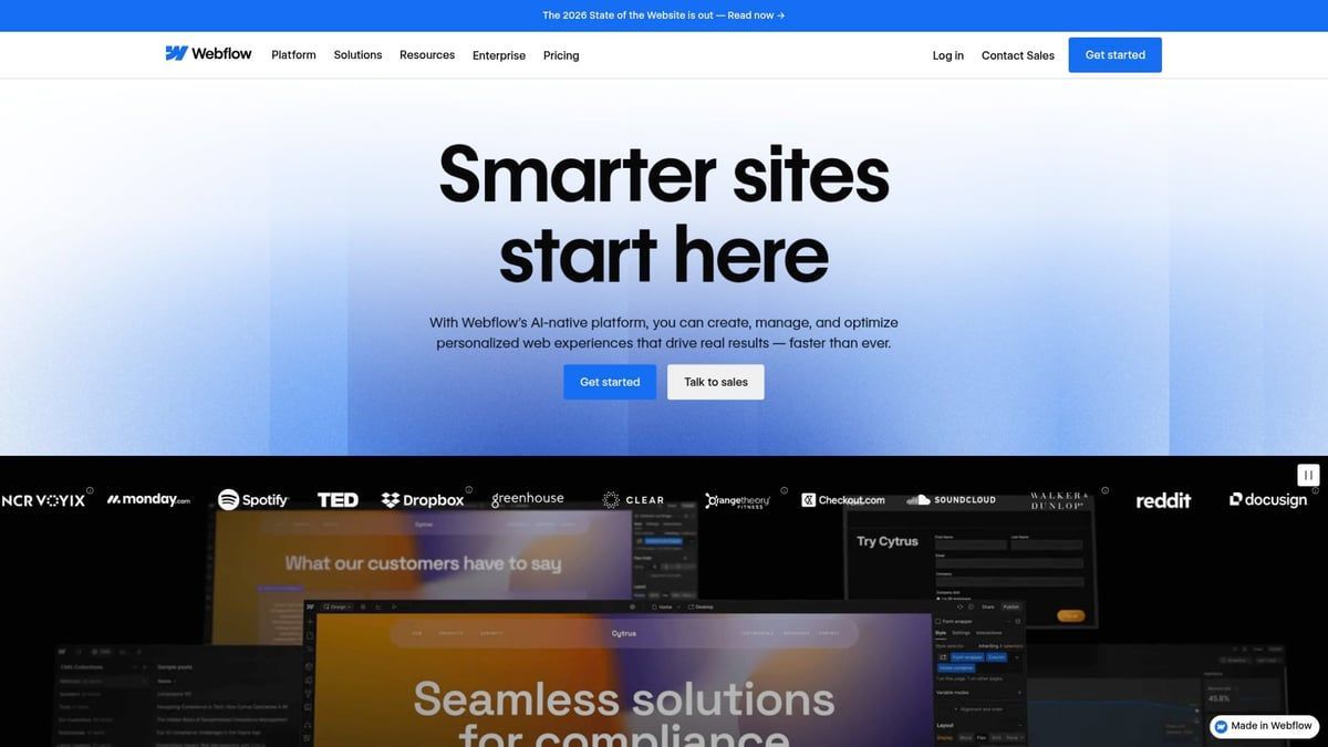 Website homepage for Netlify.