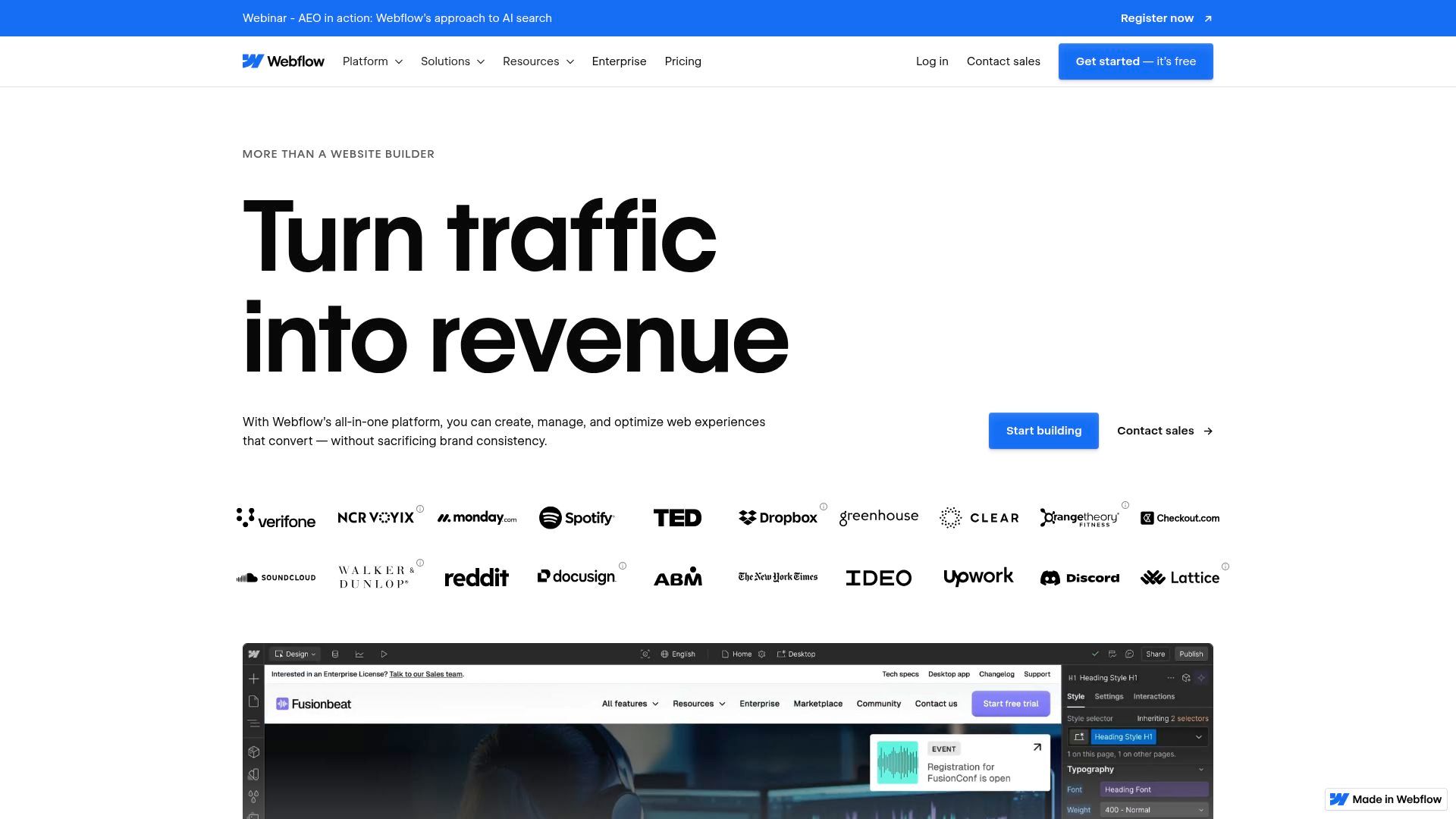 Website homepage: