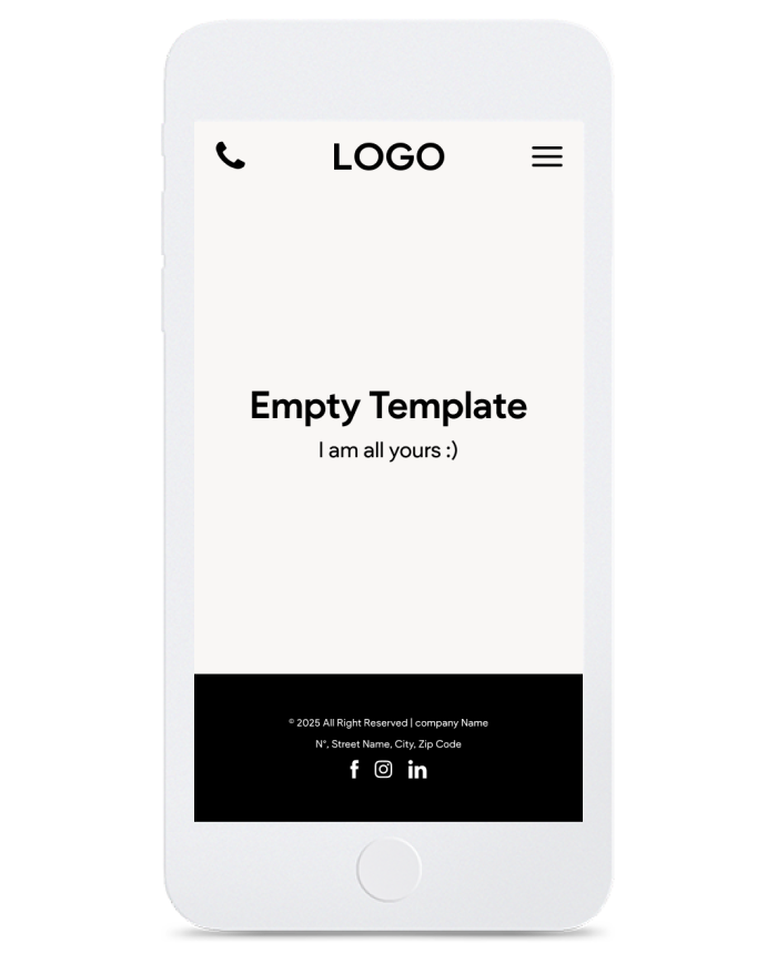 Empty — mobile view