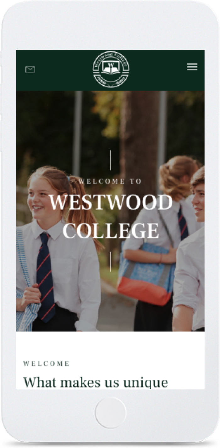Private School — mobile view