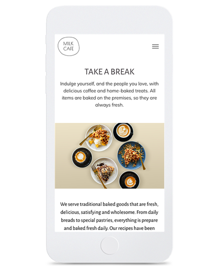 Coffee Shop — mobile view