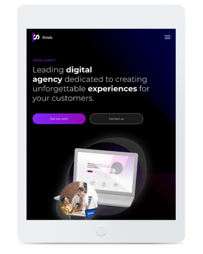 Digital Agency — tablet view
