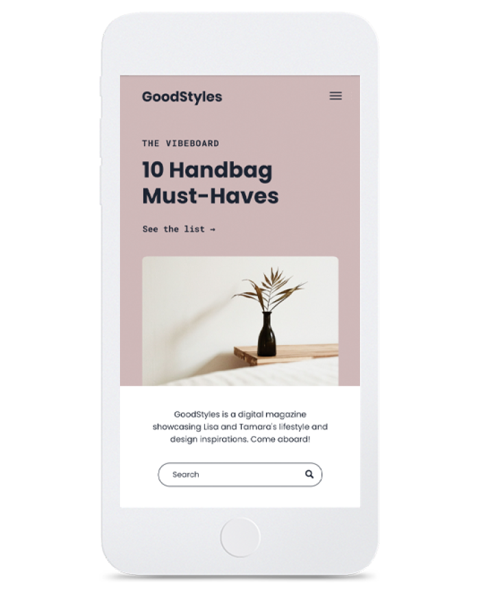 BLOG MAGAZINE — mobile view