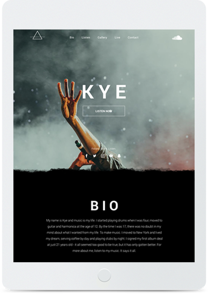 Musician — tablet view
