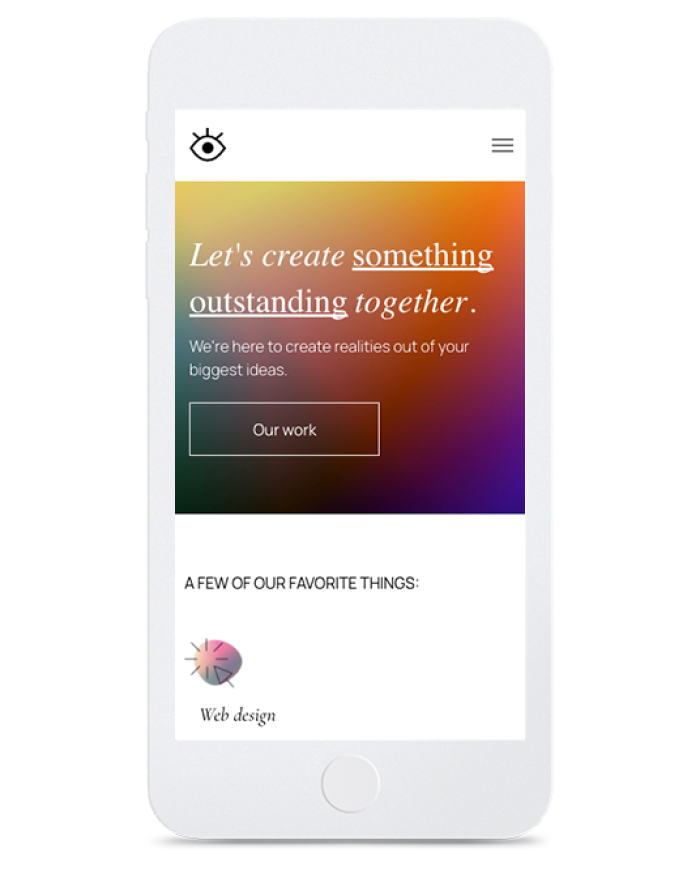 Design Agency — mobile view