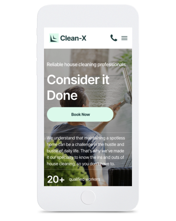 Cleaning Services — mobile view