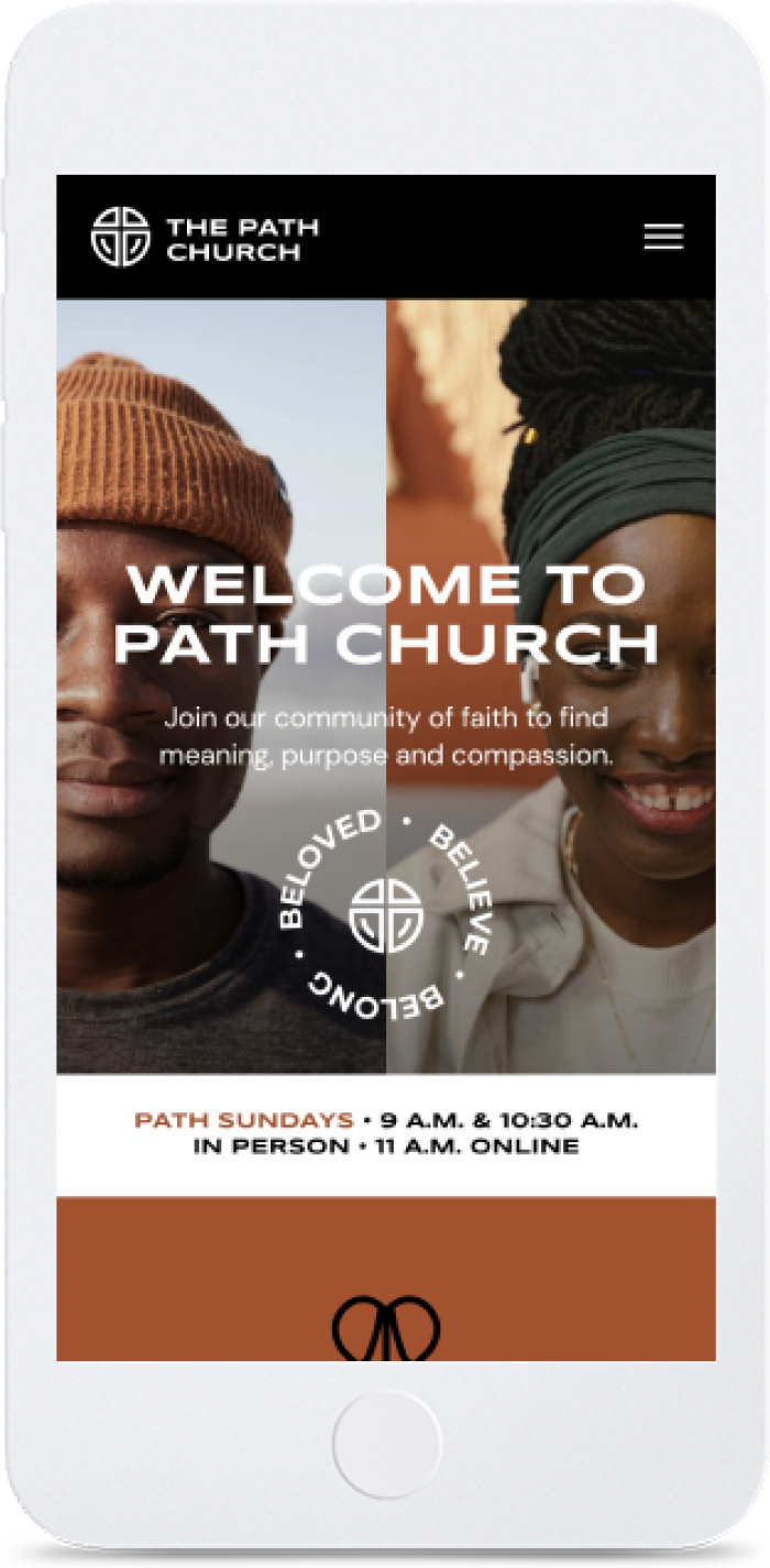 Church Community — mobile view
