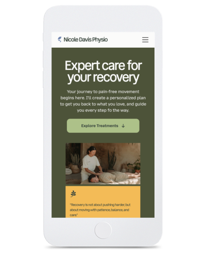 Physiotherapist Treatments — mobile view