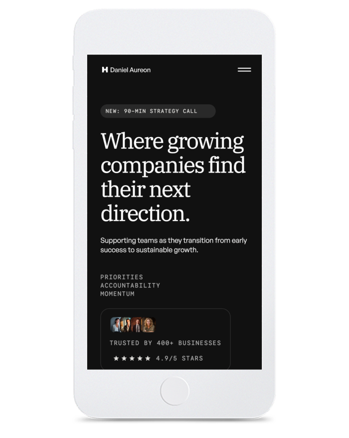 Business Consultant — mobile view